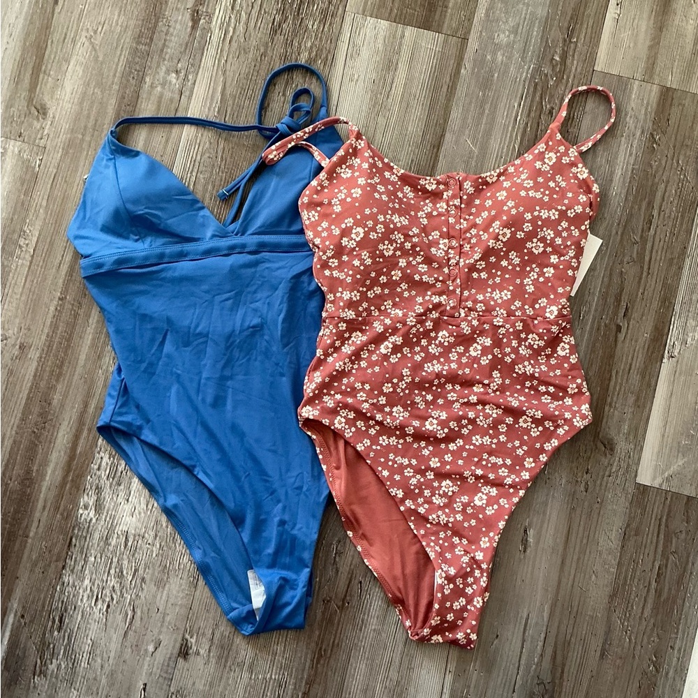 Andie Swim bundle of 2 Swimsuits, one small flaw
